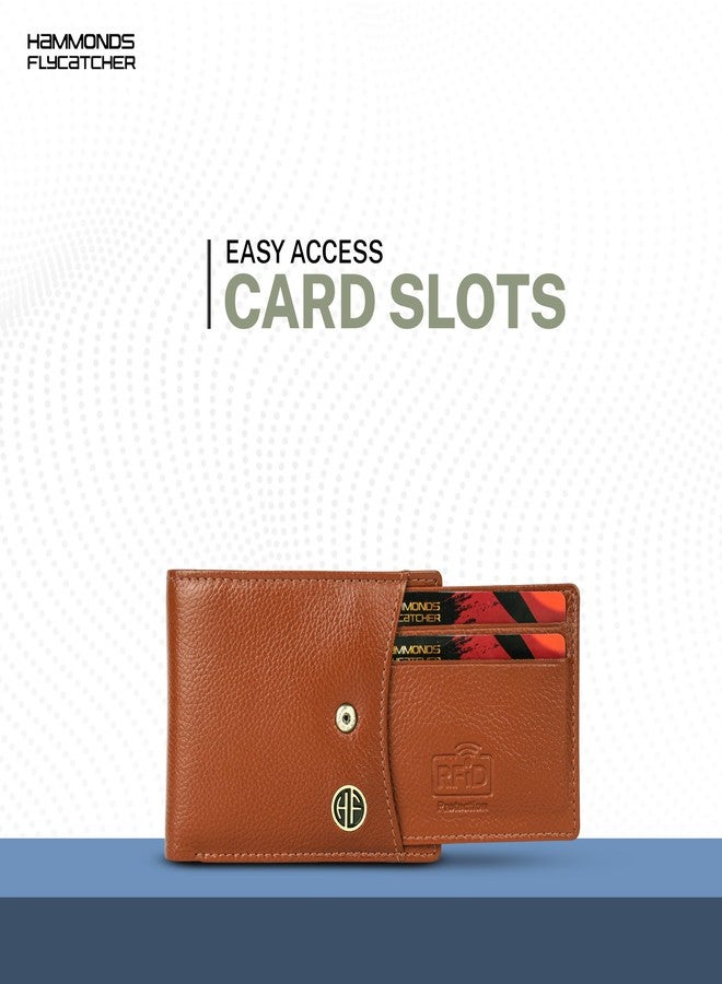 HAMMONDS FLYCATCHER Wallet for Men Leather Original, Mens Wallet, Leather Wallets for Men Stylish, Bi-Fold Wallets for Man, 5 Card Slots, Easy Access Card Slots, Coin Pocket, Gift for Mens - Tan - Image 5